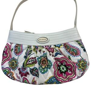 Vera Bradley Floral Paisley Leather Shoulder Bag Palm Beach Gardens Spring White